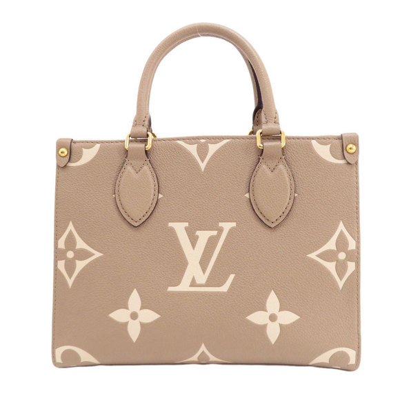 Louis Vuitton On The Go PM Bicolor Tourtrail Creme Handbag Amplant - Picture 2 of 9
